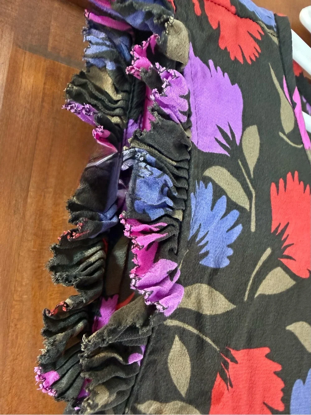 J. CREW Silk Floral Ruffle Women's Top